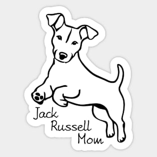 Jack Russell Mom Line Art Sticker